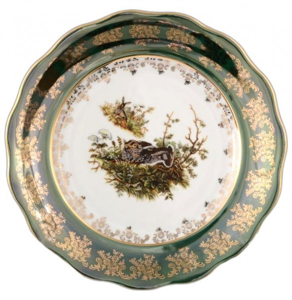 Набор тарелок 25 см 6 шт  Royal Czech Porcelain &quot;Фредерика /Охота зелёная&quot; / 094532