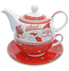 Чайный набор 3 предмета (заварочный чайник + чайная пара)  Royal Classics "Christmas time /Royal Classic" / 228318