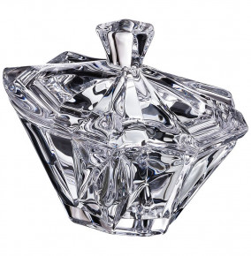 Конфетница 12 см с крышкой  Aurum Crystal "Айсберг /Без декора" / 170466