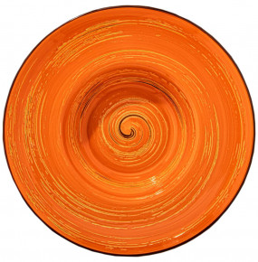 Тарелка 20 см глубокая оранжевая  Wilmax "Spiral" / 261578