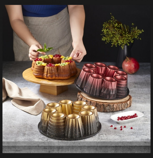 Форма для выпечки кекса 26 см антипригарное покрытие красная  O.M.S. Collection &quot;GRANIT CAKE MOULD&quot; / 284169