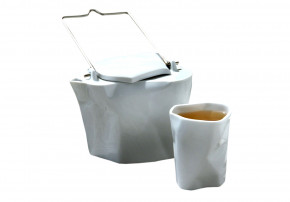 Чайный сервиз 5 предметов белый  Cmielow Design Studio "BENT" / 163396