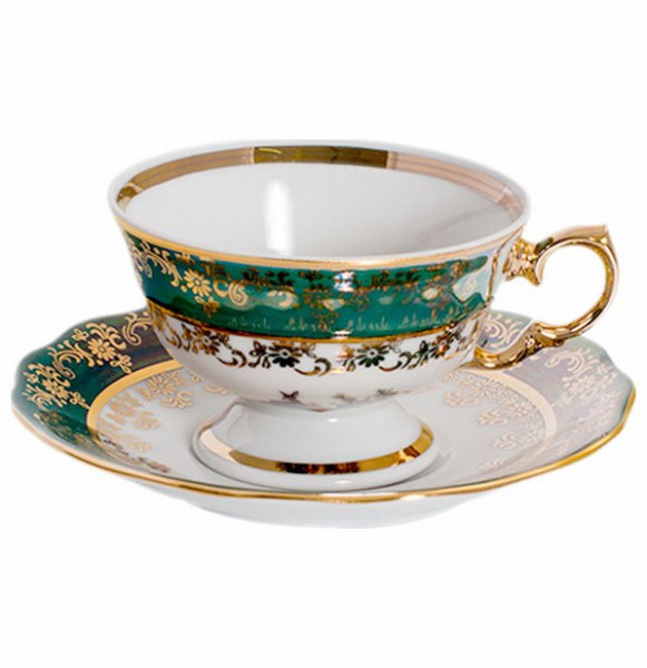 Чашка кофейная 100 мл 1 шт  Royal Czech Porcelain &quot;Фредерика /Охота зеленая&quot; / 204940