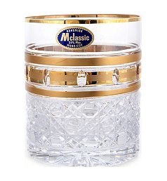 Стаканы для виски 320 мл 6 шт  Mclassic "Хрусталь /Золотые окошки 4 / 125457
