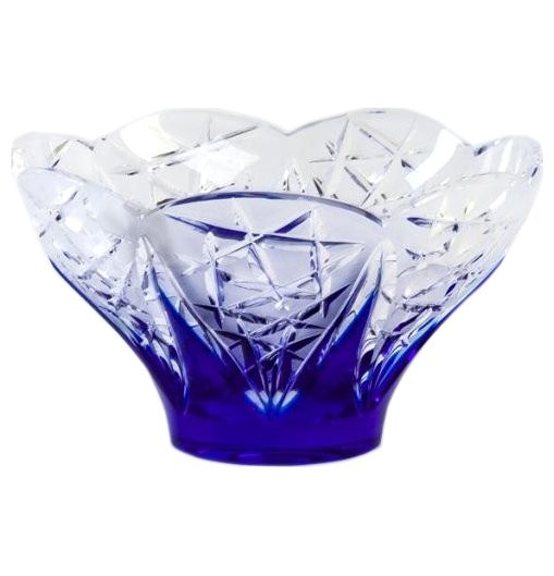 Конфетница 16,5 см  Aurum Crystal &quot;Бутон /Синяя&quot; / 152653