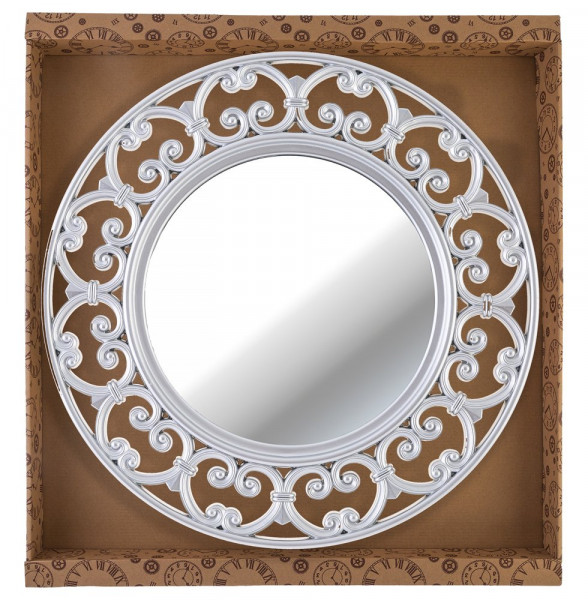 Зеркало настенное 31 см круглое серебро  LEFARD &quot;ITALIAN STYLE&quot; / 188008