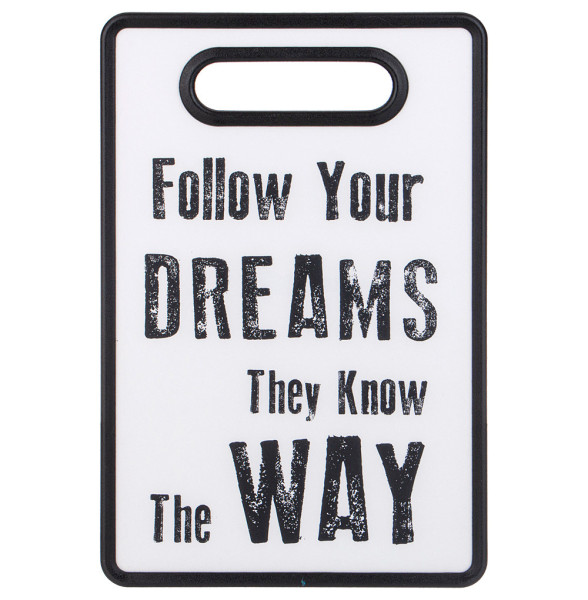 Разделочная доска 20 х 30 х 1,2 см  Agness &quot;Follow your dreams they know the way&quot; / 332624