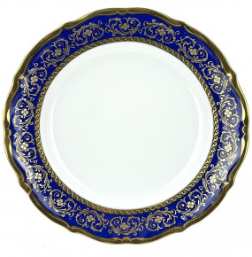 Набор тарелок 19 см 6 шт  Bavarian Porcelain "Мария-Тереза /Цветочная роспись /Кобальт"   / 272653