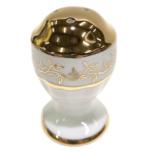 Прибор для специй Солонка  Bavarian Porcelain &quot;Мария-Тереза /Белая /Золотые листики&quot; / 243928
