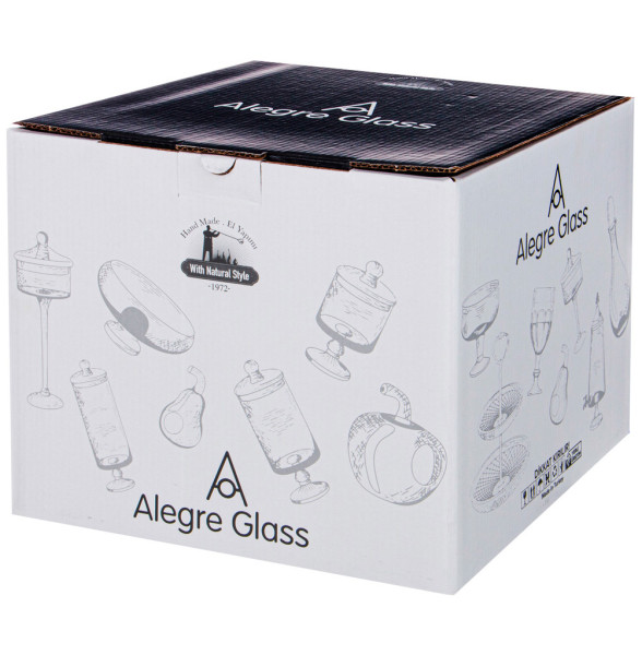 Фруктовница 24 х 21 см н/н  Alegre Glass &quot;Sencam /Grey&quot; / 313794