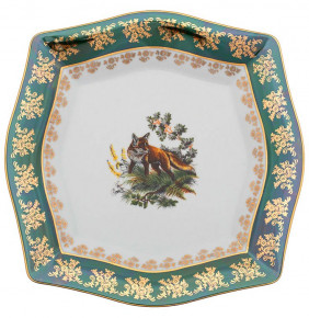 Набор тарелок 27,7 см 6 шт  Royal Czech Porcelain "Львов /Охота зеленая" / 203434