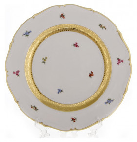 Блюдо 32 см круглое  Bavarian Porcelain "Мария-Тереза /Мелкие цветы /Золотая лента" / 103871