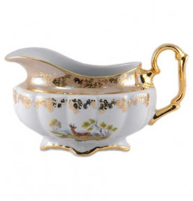 Соусник  Royal Czech Porcelain "Мария-Тереза /Охота бежевая" / 203516