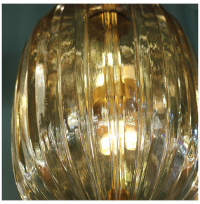 Подвесной светильник Cloyd KAROO P7 / выс. 50 см - латунь - янтар. стекло / 311481
