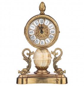 Часы 14,5 см настольные кварцевые "Olympus Brass" / 212286
