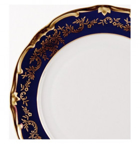 Набор тарелок 22 см 6 шт  Weimar Porzellan "Ювел /Синий с золотым узором" / 047097