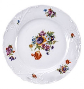 Набор тарелок 21 см 6 шт  Bohemia Porcelan Moritz Zdekauer 1810 s.r.o. "Лиана /Весенний букет" / 051051