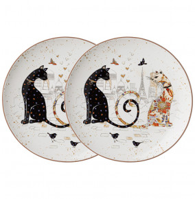 Набор тарелок 20,5 см 2 шт  LEFARD "Парижские коты" / 254675