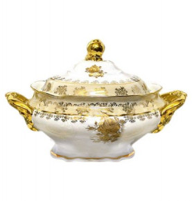 Супник  Royal Czech Porcelain "Аляска /Золотая роза /Бежевая" / 203924