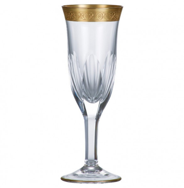 Бокалы для шампанского 165 мл 6 шт  Crystalite Bohemia &quot;Донна /Матовое золото&quot; / 047564